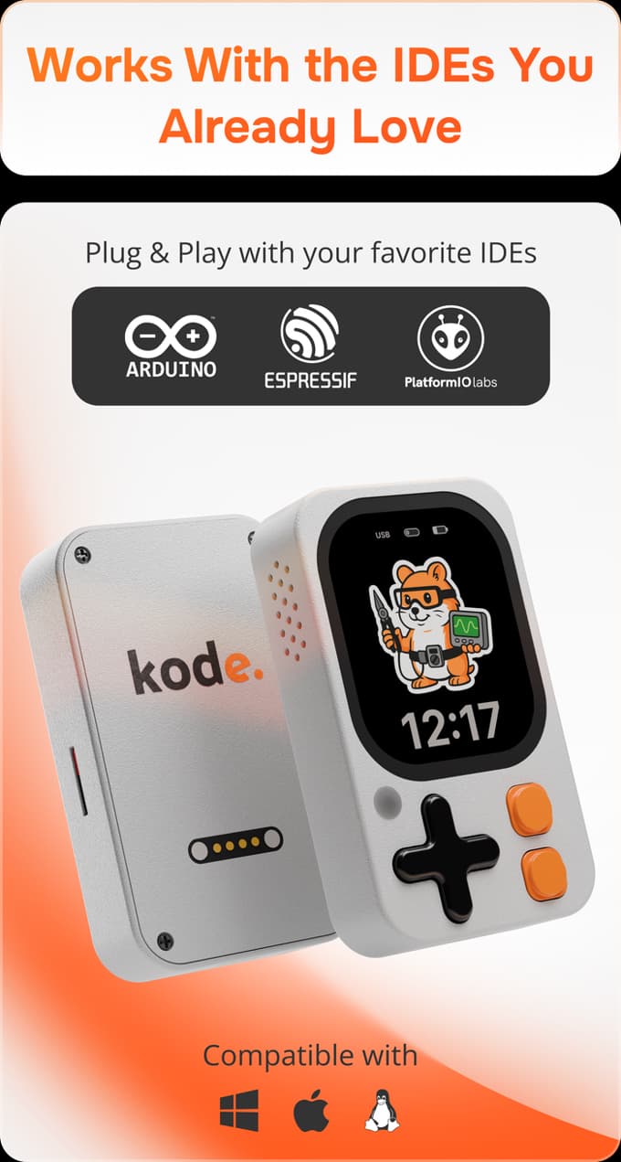 Compatible with Arduino, MicroPython, CircuitPython